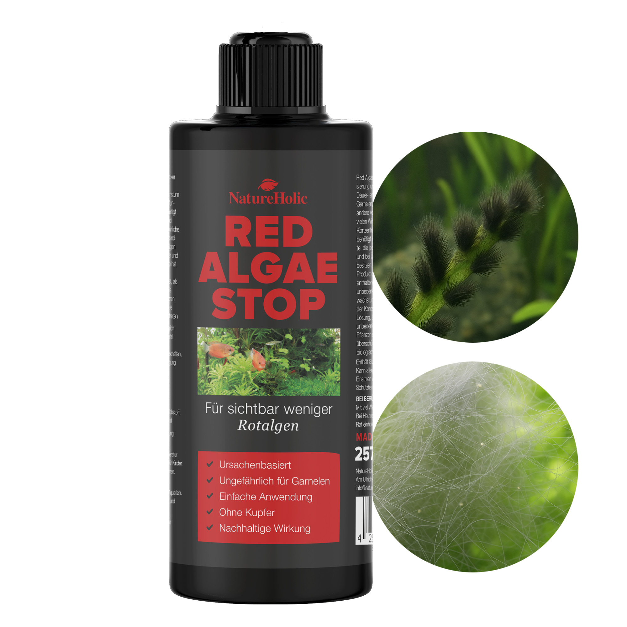 NatureHolic Red Algae Stop, Rotalgen Entferner, 250 ml